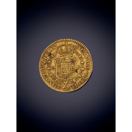 Moneda En Oro Amarillo De Carlos Iv Fernando Dur N