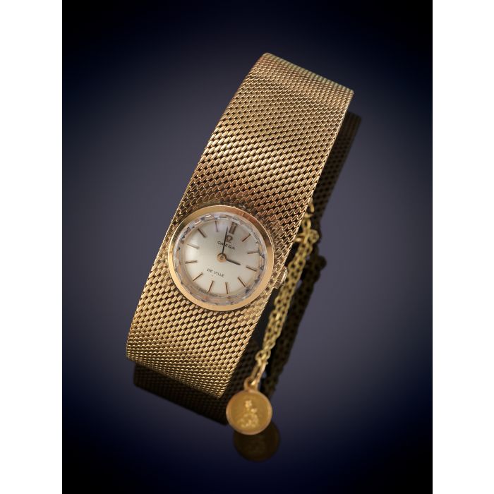 Reloj omega de oro fashion con malla de oro