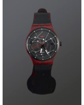 1342-RELOJ DE PULSERA SWACTH. MOVIMIENTO AUTOMÁTICO. MAQUINARIA VISTA POR DETRÁS. Se trata de los primeros relojes que la marca sacó al mercado. Con su e