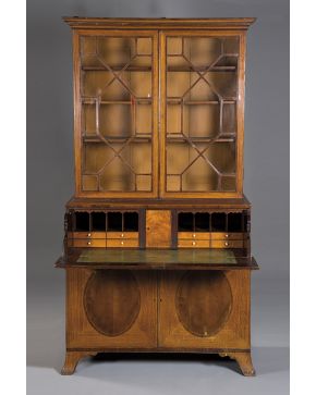 853-Bureau bookcase inglés. S. XIX.