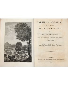 3066-66.- ESPINOSA. José.- Cartilla agraria. o sea la práctica de la agricultura y de la ganadería. Madrid. León Amarita. 1822. - Cartilla agraria. o sea d