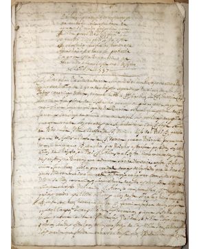 3126-126.- (MANUSCRITO / MÁLAGA / ARGOTE DE MOLINA?). Memoria de los Torres de Má-laga. Folio. sin encuadernar. Manuscrito. 1586?. 8 hs.. en carpetilla del