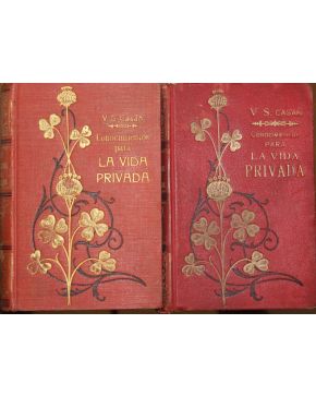 3186-3186.- (ERÓTICA). SUAREZ CASAÑ. V.- Conocimientos para la Vida Privada. Barcelona. Casa Editorial Maucci. c. 1910. 2 vols. 8º. tela edit. 