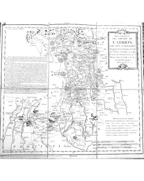 3040-3040.- (MAPA / TOMÁS LÓPEZ). Mapa Geográfico del Partido de Carrión. por Don Tomás López. Geógrafo de los dominios de S.M… Madrid. Año de 1785. 30x40.