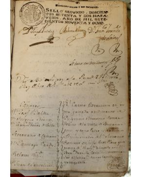 3119-3119.- (GUADALAJARA / MANUSCRITO). Real Carta Executoriaen forma. ganada a pedimento de Fulgencio Anto-nio Romero vezino de la villa de Fontanar porsi