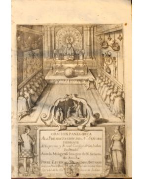 3130-3130.- (MADRID). LEÓN PINELO. Antonio de.- Oracion panegirica a la presentacion de la sacratissima Virgen. i madre de Dios. Maria ... En Madrid: Por D