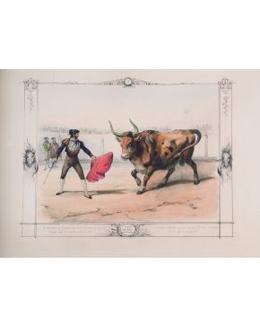 3152-3152.- (TAUROMAQUIA). GAIL. Malers Wilhelm.- Corrida de toros en la plaza de Sevilla. Publi-cada por el instituto literario artístico. Munich. 1835. 1