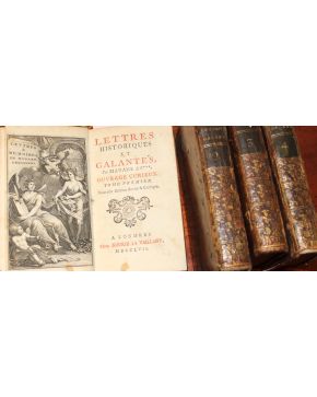 3162-Lettres Historiques et Galantes par Madame de C***. Ouvrage Curieux. Nouvelle edition revuë & Corrigée. A Londres. chez Nourse et Vaillant. 1767. 4 vo