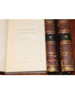 3181-F. de la Iglesia. Estudios Históricos. (1515-1555). Madrid. 1918. 3 vols. 4º. hol.