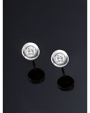 227-CHATONES DE BRILLANTES DE 0.56 CT.APROX. . Montura en oro blanco de 18k.