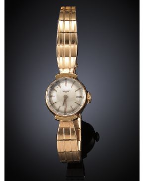 831-LONGINES (RELOJ DE PULSERA PARA SEÑORA ) AÑOS 40 CAJA Y BRAZALETE EN ORO ROSA DE 18K. MOVIMIENTO MECANICO MANUAL