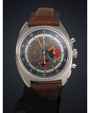 804-OMEGA SEAMASTER SOCCER. CHRONO PARA ARBITRO. REF ST 145.020.  AÑO 1969. CAJA EN ACERO. MOVIMIENTO MECÁNICO MANUAL. Esfera en tonos grises y rojos con 