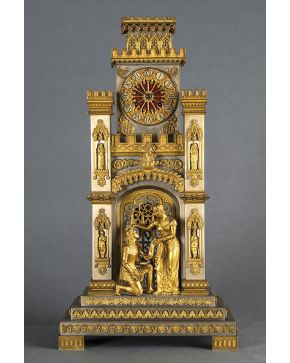 1126-Reloj de sobremesa. Francia. ff. s. XIX.