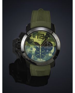 853-GRAHAM RELOJ DE PULSERA MILITAR. PIEZA UNICA DE GRAN TAMAÑO CRONOGRAFO. MOVIMIENTO AUTOMATICO. VENTANA CALENDARIO. DOS ESFERAS AUXILIARES. MAQUINARI