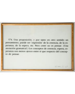 105-JOSEPH KOSUTH (Toledo. Ohio. Estados Unidos 1945) 