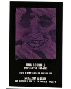 243-LUIS GORDILLO. 1971 Cartel original Firmado. fechado y numerado 1971; 136/150