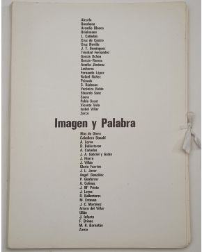 281-IMAGEN Y PALABRA. 1978. Carpeta de 24 artistas con 24 litografías y poemas. EDICIÓN DE 1000 EJEMPLARES NUMERADOS.