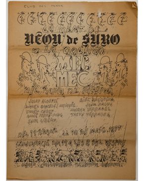 271-MIQUEL BARCELÓ. 1977: Periódico-catálogo original La gent de NEON DE SURO A LA GALERIA MEC MEC. Barcelona. 1977