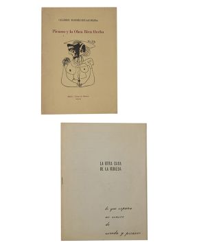 278-PABLO PICASSO Y PABLO NERUDA. 1971. La otra cara de la moneda. Lo que España no conoce de Neruda y Picasso. Curioso y raro folleto de la propaganda 