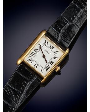 779-CARTIER RELOJ DE PULSERA PARA SEÑORA. AÑOS 70. CAJA ELECTROPLATED 18K. 