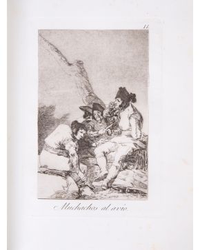 1153-FRANCISCO DE GOYA Y LUCIENTES (Fuendetodos, 1746-Burdeos, 1828) Los Caprichos (Cuarta edición), ca. 1878. Colección completa de 