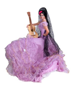 284-Muñeca original de la fábrica MARÍN Pepa Romero". c. 1960 PVC, tela, encaj