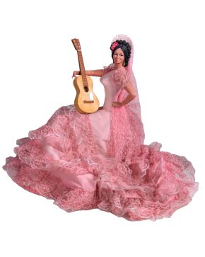 283-Muñeca original de la fábrica MARÍN Pepa Romero". c. 1960 PVC, tela, encaj