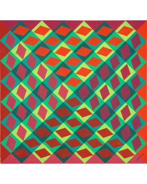 115-VÍCTOR VASARELY (Pêcs, Hungría 1906-París 1997) Composición óptica".  Seri