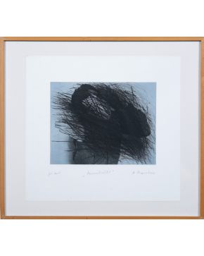 136-ARNULF RAINER  (Baden, Austria 1929) Mondsucht". 1993 Punta seca sobre ima