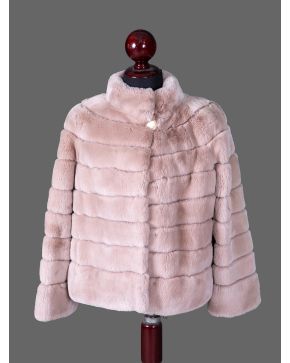 988-CHAQUETA ROSA DE CHINCHILLA REX