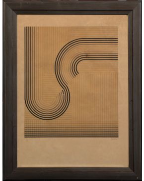 241-EUSEBIO SEMPERE (Alicante, 1923- 1985) Composición V". 1974 Litografía sobre papel Firmada Numerada 29 / 200 Medidas: 65 x 45 cm.  "