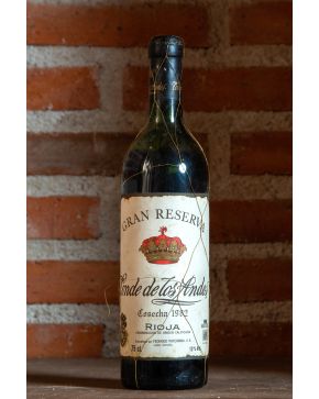 923-1 botella Conde de los Andes Gran Reserva 1982