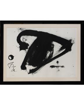 242-ANTONI TÀPIES (Barcelona 1923- 2012) Sin título (Suite Olimpic Centennial)". 1992 Litografía sobre papel Firmada a lápiz Numerada 141/250 Medidas: