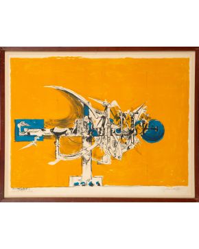 219-GRAHAM SUTHERLAND (Streatham, Reino Unido 1903-Kent, Reino Unido 1980)  Thorn cross". 1955 Litografía sobre papel Firmado a lápiz y en plancha Num