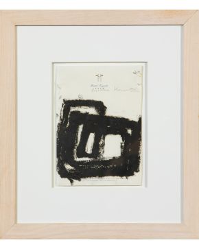 144-JANNIS KOUNELLIS (El Pireo, Grecia 1936-Roma 2017) Sin título". 2003 Barra de óleo sobre papel de carta del Ho