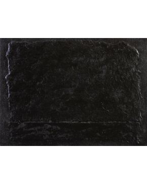 102-GUSTAVO TORNER (Cuenca 1925) “Negro”. 1983 Acrílico y materia vegetal de algodón sobre lienzo y tabla Al do