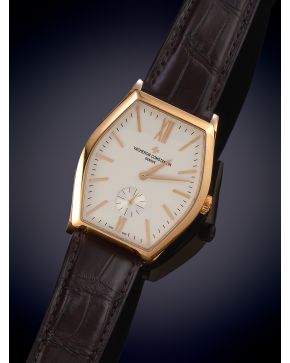 902-VACHERON CONSTANTIN" REF: 82230. RELOJ DE PULSERA CON CAJA EN ORO ROSA DE 18K, Nº 2143843. MAQUINARIA VISTA POR DETRÁS, Nº MOVIMIENTO AU