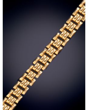 106-PULSERA GEOMÉTRICA EN ORO AMARILLO 18K