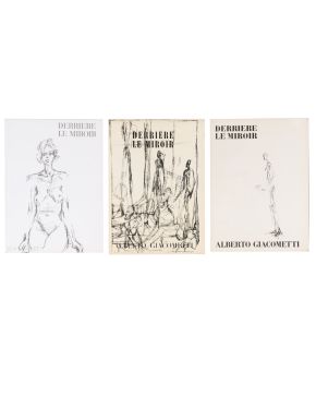 319-ALBERTO GIACOMETTI (Borgonovo 1901-Cuera 1966). Derriere le Miroir". Lote de 3 revistas, nº 39, 98, 127 dedicadas a Giacometti y fechada