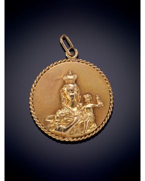 125-MEDALLA DE VIRGEN ORO AMARILLO DE 18K. 