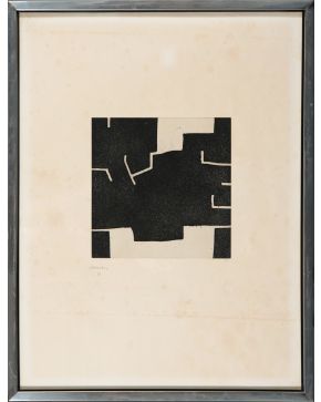 294-EDUARDO CHILLIDA (San Sebastián 1924-2002) Zeikartu V"". 1973 Aguafuerte sobre papel Firmado a lápiz P.A. de una edición de 50 y 7 P.A. A