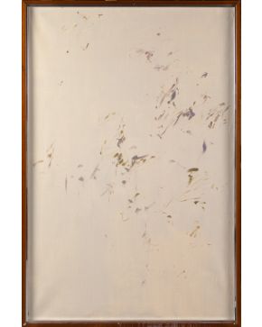 68-SIMEÓN SÁIZ RUIZ (Cuenca 1956) Sin título"". c. 1975 Óleo sobre lienzo Medidas: 150 x 99 cm. ""