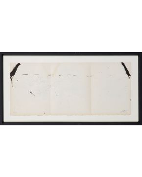 358-ANTONI TÀPIES (Barcelona 1923 - 2012)  Sin título"".  1964  Litografía sobre papel Johannot Firmado a lápiz Numerada HC Editada por la Ga