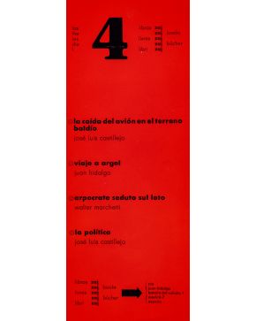 180-ZAJ (1964-1996). Los 4 libros zaj"". 1968. Cartón de color rojo. 28 x 10,5 cm.""