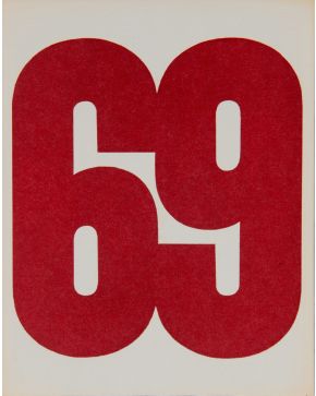 175-ZAJ (1964-1996). 69. ¡5 años de zaj!"". José Luis Castillejo, invierno 1968-1969. Tarjeta impresa por ambas caras. 23,4 x 18,7 cm.""