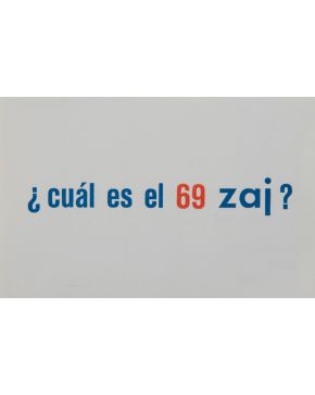 198-ZAJ (1964-1996). Cuál es el 69 zaj?. Juan Hidalgo, Madrid 1969""