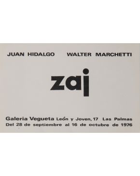 157-CONCIERTO ZAJ JUAN HIDALGO WALTER MARCHETTI  Galería Vegueta, 16 de octubre de 1976. Invitación 17 x 11 cm 