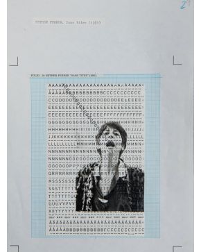 153-ESTHER FERRER (San Sebastián 1937) Sin título"". 1981 Obra incluida en la antología L´avant-garde poetique en Espagne, Doc(k)s, nº, 50-53