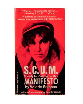 242-VALERIE SOLANAS (1936-1988). S.C.U.M. (Society for Cutting Up Men) MANIFESTO"". 1968. 1ª edición. Ed. Olympia Press, New York 1968""