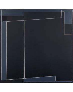 124-EMILIO GAÑAN (Plasencia 1971) “Composición gris 2”. 2004 Óleo y acrílico sobre lienzo Firmado, fechado y titulado al dorso Composición g